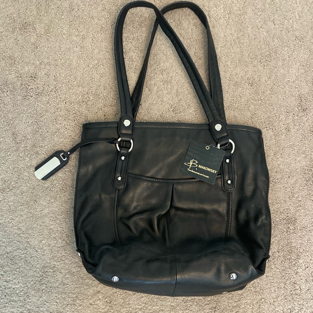 New with tags B. Makowsky black purse